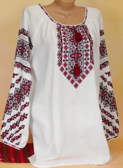 Ручна вишивка - блузка красная борщевская